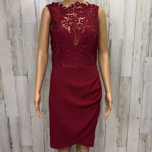 Windsor Lace Top‎ Side Ruched Bodycon Dress
